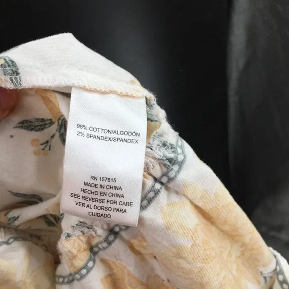 Joie White yellow floral puff sleeve mini dress Azaleia spring summer flirty 10 - Picture 8 of 16